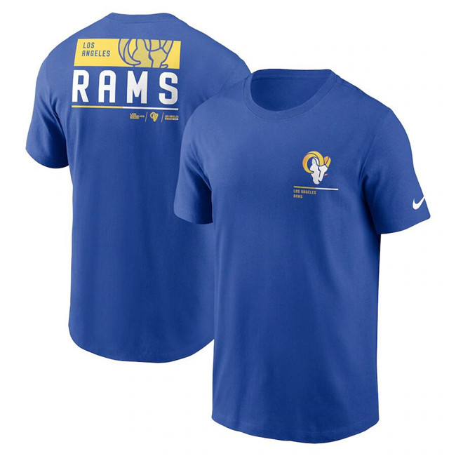 Men's Blue Los Angeles Rams Team Incline T-Shirt